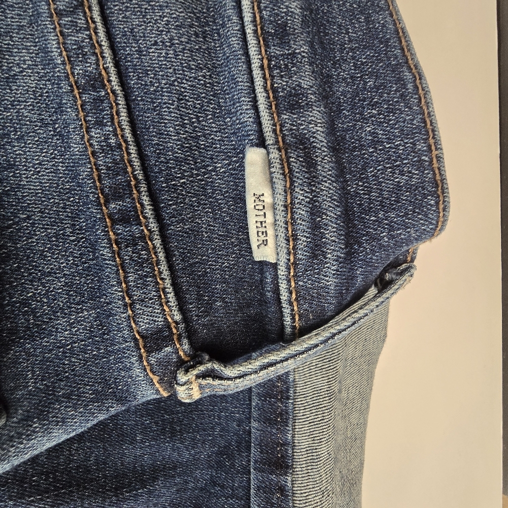 Mother The Rambler Ankle Don't Mind Me Jeans in Blue Size 31 - Picture 3 of 9